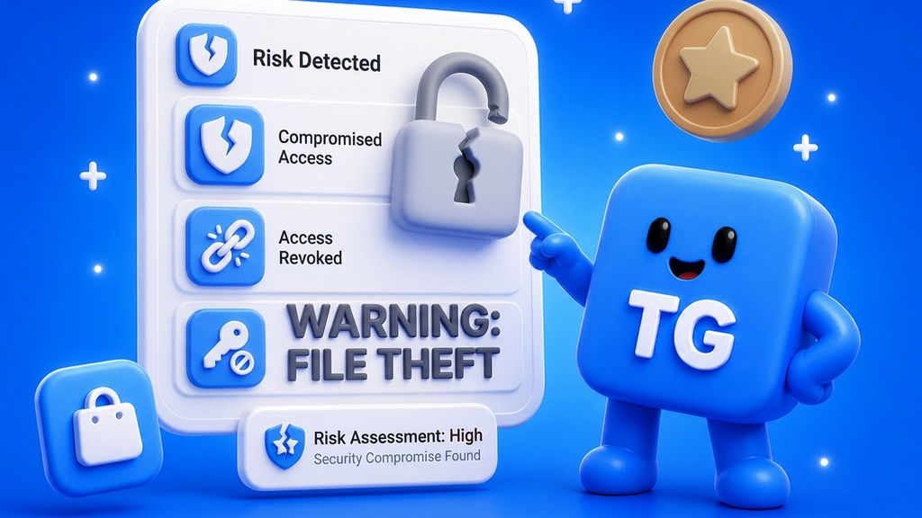 A visual representation of a security vulnerability on a desktop computer screen, with a warning icon.